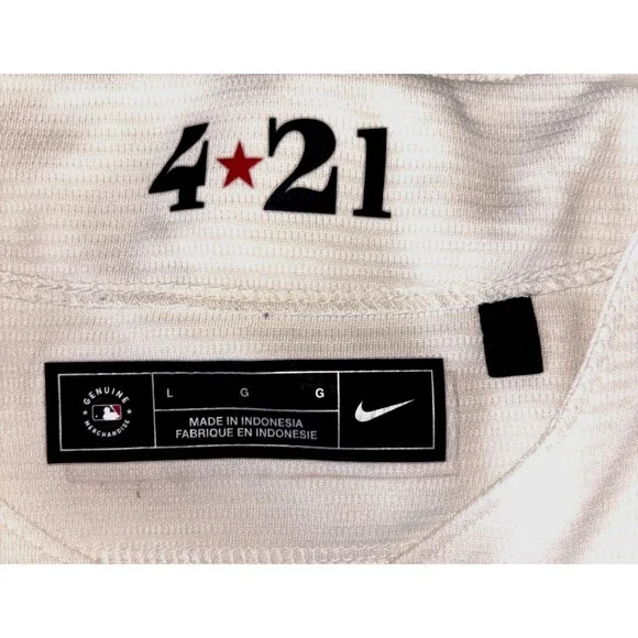 Marcus Semien Texas Rangers Nike Mens City Connect Jersey Large-Matching Cap - Picture 7 of 13